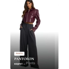 Wide Leg Kumaş Pantolon