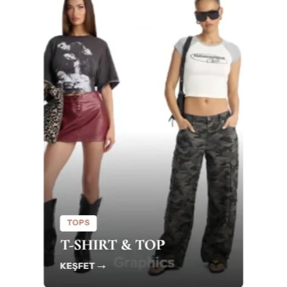 Graphic Crop T-Shirt & Top